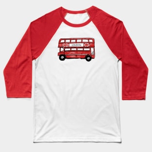Double Decker Bus Baseball T-Shirt